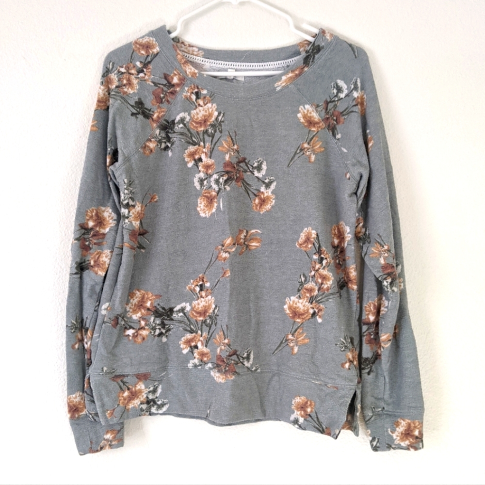 Mint Floral Sweater
